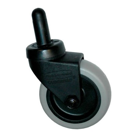 Casters Wheels & Industrial Handling Rubbermaid Commercial  3" Plastic Caster Gray Tread Metal Axle - FG7570L20000